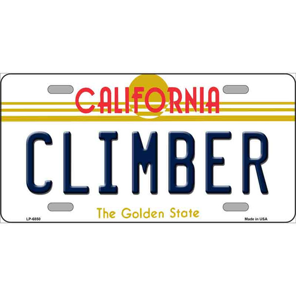 Climber California Novelty Wholesale Metal License Plate