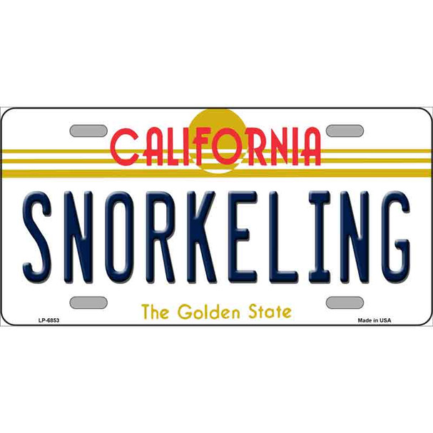 Snorkeling California Novelty Wholesale Metal License Plate