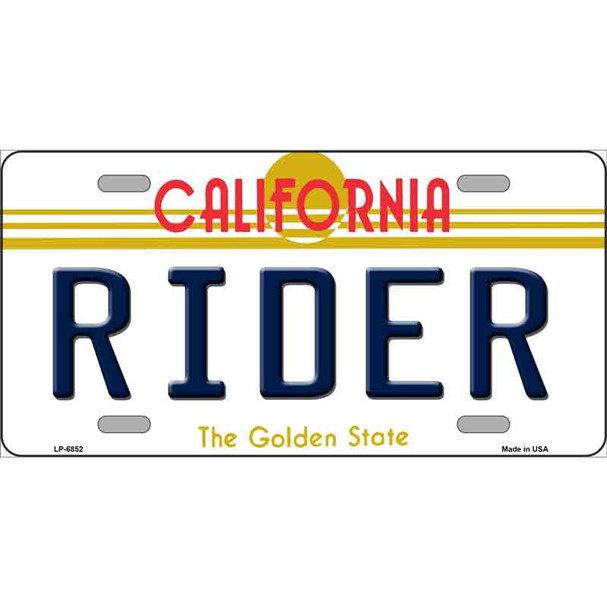 Rider California Novelty Wholesale Metal License Plate