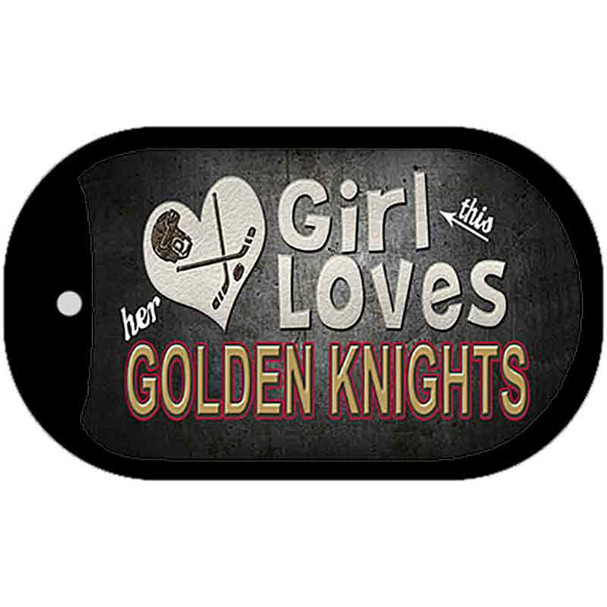 This Girl Loves Her Golden Knights Wholesale Novelty Metal Dog Tag Necklace