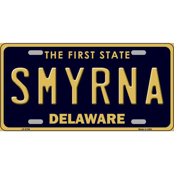 Smyrna Delaware Novelty Wholesale Metal License Plate