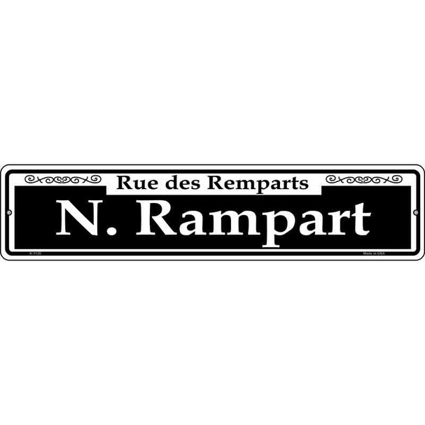 N. Rampart Wholesale Novelty Metal Street Sign
