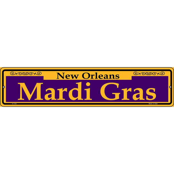 Mardi Gras Purple Wholesale Novelty Metal Street Sign