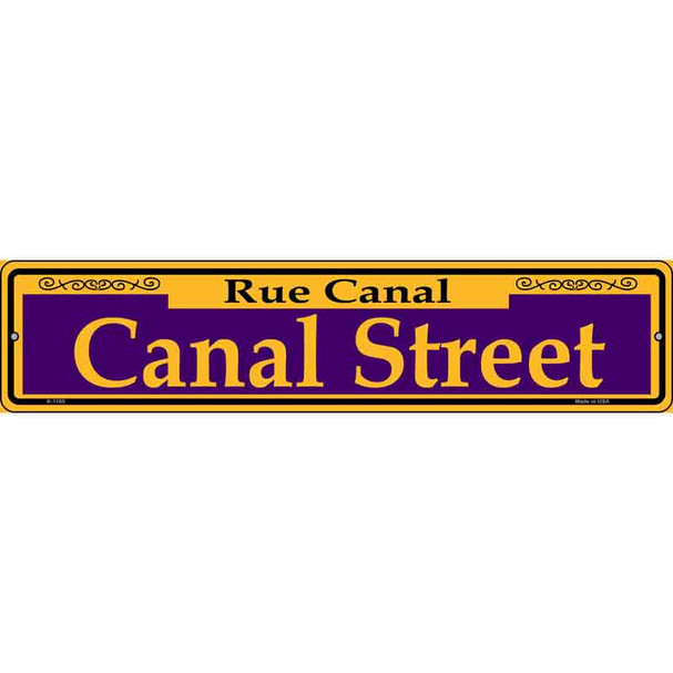 Canal Street Purple Wholesale Novelty Metal Street Sign