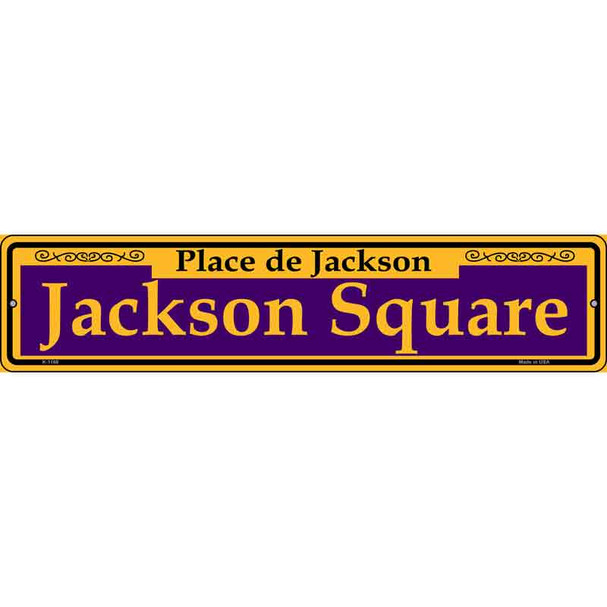 Jackson Square Purple Wholesale Novelty Metal Street Sign