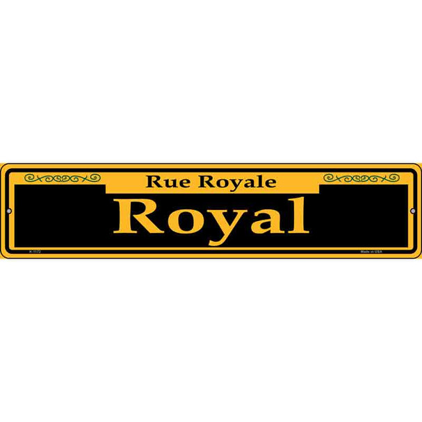 Royal Yellow Wholesale Novelty Metal Street Sign