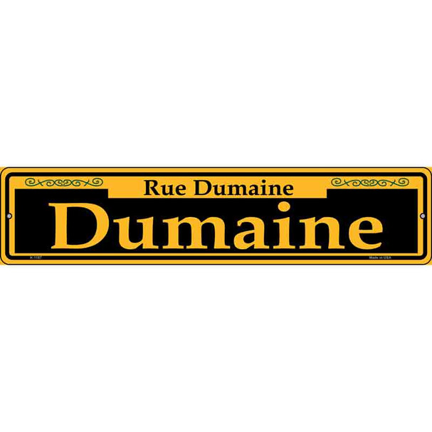 Dumaine Yellow Wholesale Novelty Metal Street Sign