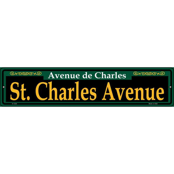 St. Charles Avenue Green Wholesale Novelty Metal Street Sign