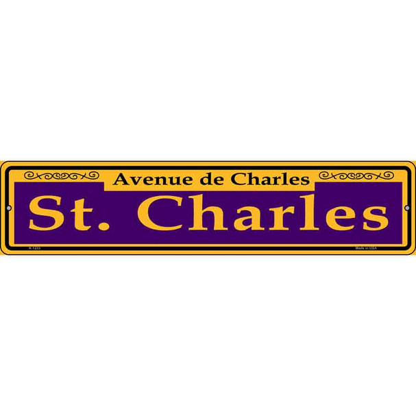 St. Charles Purple Wholesale Novelty Metal Street Sign
