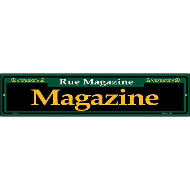 Magazine Green Wholesale Novelty Metal Street Sign