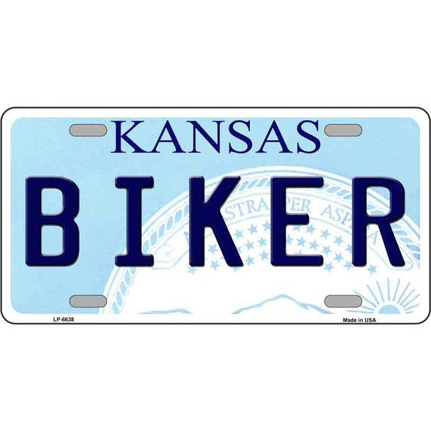 Biker Kansas Novelty Wholesale Metal License Plate