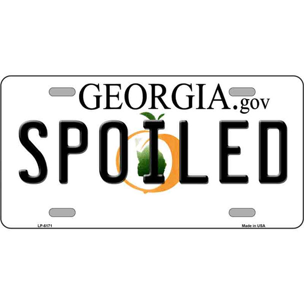 Spoiled Georgia Novelty Wholesale Metal License Plate