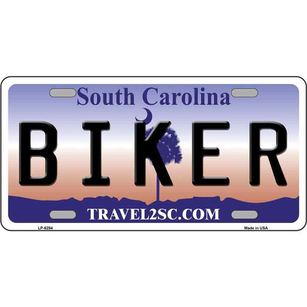 Biker South Carolina Novelty Wholesale Metal License Plate