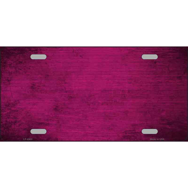 Pink Oil Rubbed Solid Wholesale Metal Novelty License Plate