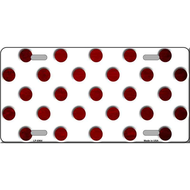Red White Dots Oil Rubbed Wholesale Metal Novelty License Plate