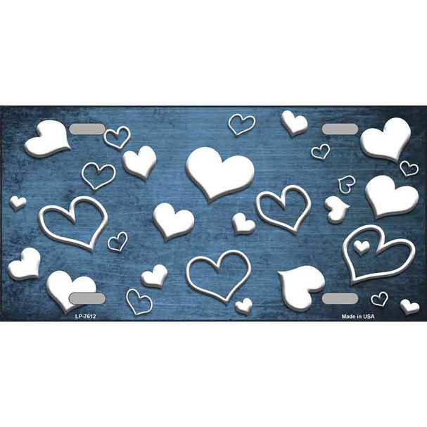 Light Blue White Love Oil Rubbed Wholesale Metal Novelty License Plate