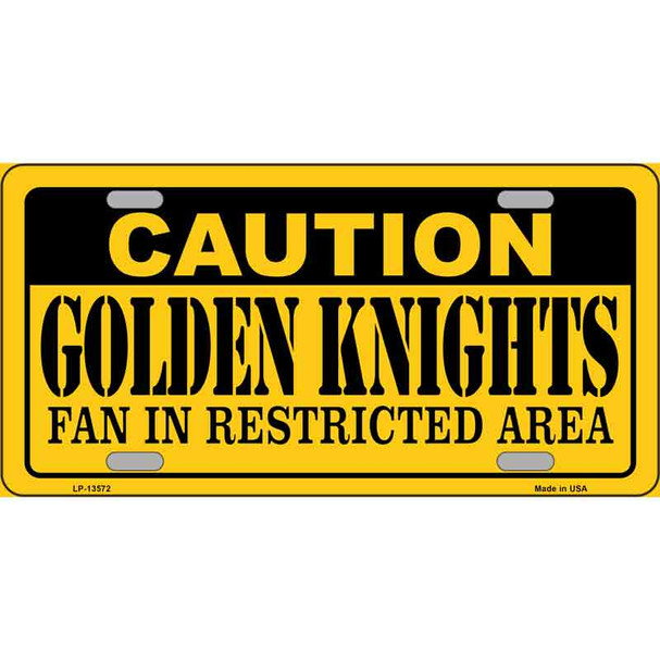 Caution Golden Knights Wholesale Novelty Metal License Plate Tag