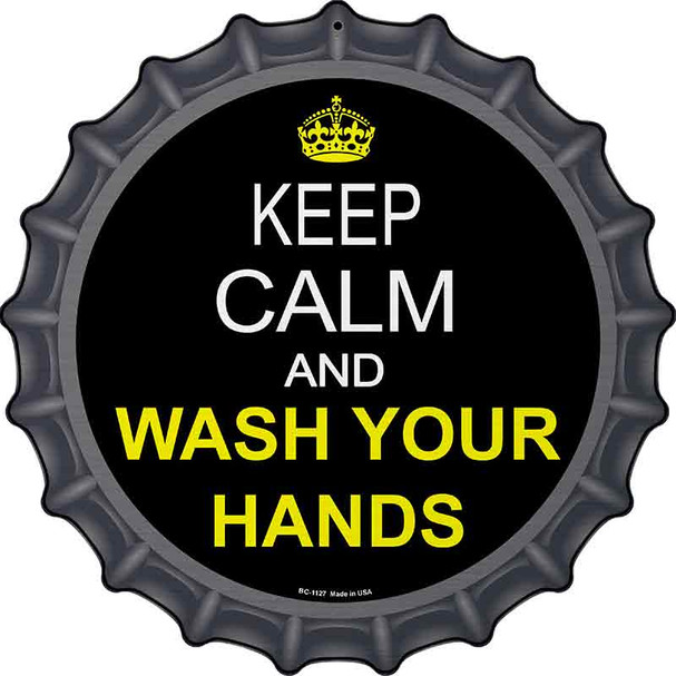 Keep Calm Wash Your Hands Wholesale Novelty Metal Bottle Cap Sign