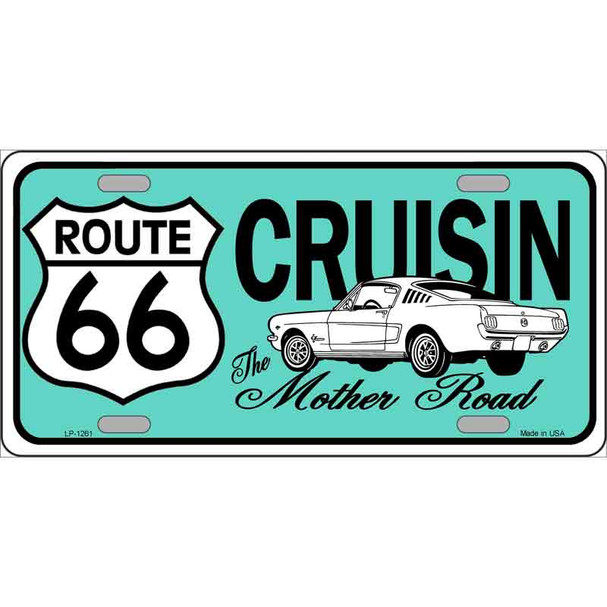 Route 66 Retro Cruisin Novelty Wholesale Metal License Plate