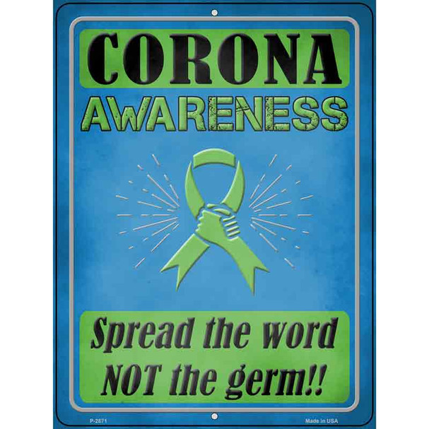 Spread The Word Not The Germ Wholesale Novelty Metal Parking Sign