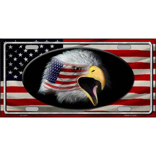 American Flag Eagle Novelty Wholesale Metal License Plate