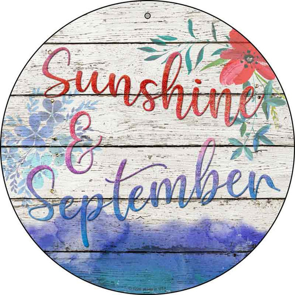 Sunshine And September Wholesale Novelty Metal Circular Sign C-1226