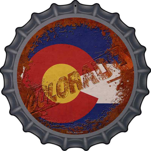 Colorado Rusty Stamped Wholesale Novelty Metal Bottle Cap Sign