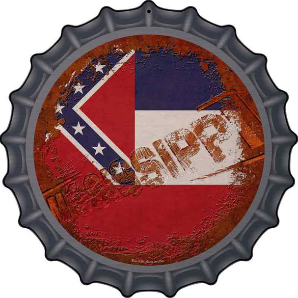 Mississippi Rusty Stamped Wholesale Novelty Metal Bottle Cap Sign