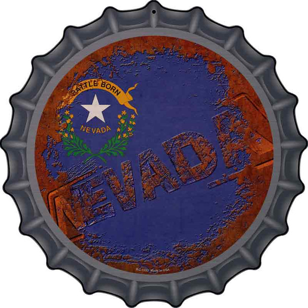 Nevada Rusty Stamped Wholesale Novelty Metal Bottle Cap Sign