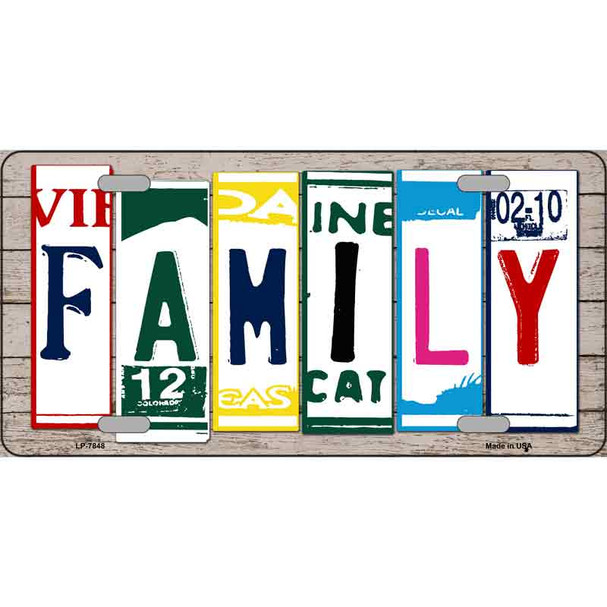 Family License Plate Art Wood Wholesale Metal Novelty License Plate