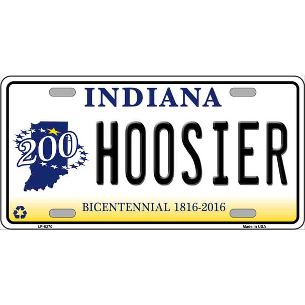 Hoosier Indiana Novelty Wholesale Metal License Plate