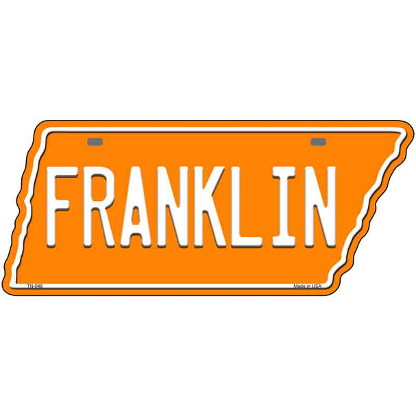 Franklin Wholesale Novelty Metal Tennessee License Plate Tag