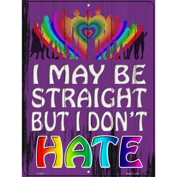 Straight But Dont Hate Wholesale Novelty Metal Parking Sign