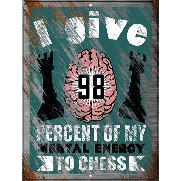 Mental Energy To Chess Wholesale Novelty Metal Parking Sign