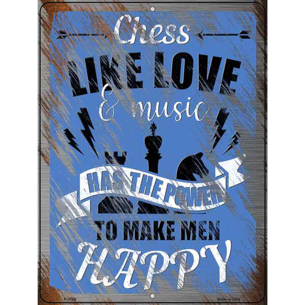 Chess Like Love & Music Wholesale Novelty Metal Parking Sign