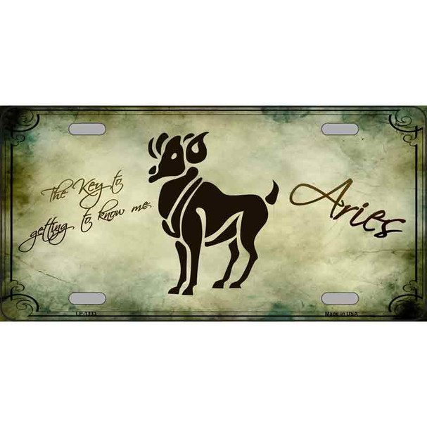 Aries Zodiac Novelty Wholesale Metal License Plate