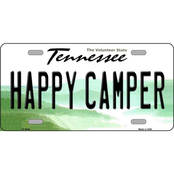 Happy Camper Tennessee Novelty Wholesale Metal License Plate