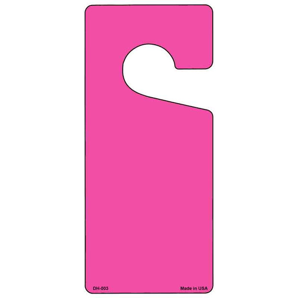 Pink Solid Blank Wholesale Novelty Metal Door Hanger DH-003