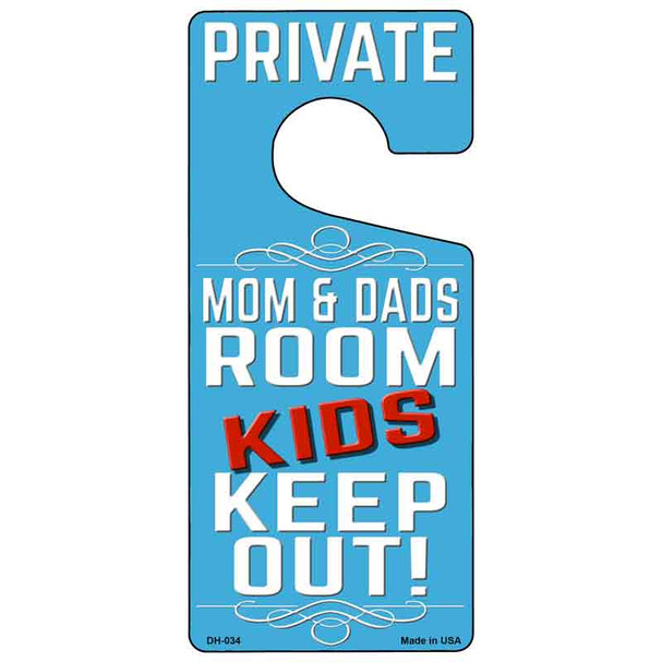 Private Mom And Dads Room Wholesale Novelty Metal Door Hanger DH-034
