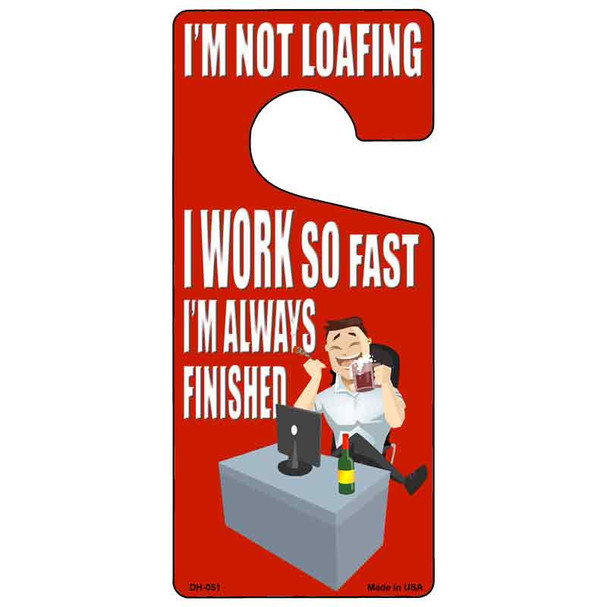 So Fast Im Always Finished Wholesale Novelty Metal Door Hanger DH-051