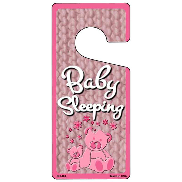 Baby Sleeping Pink Wholesale Novelty Metal Door Hanger DH-101