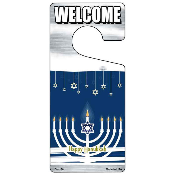 Happy Hanukkah Menorah Wholesale Novelty Metal Door Hanger DH-166