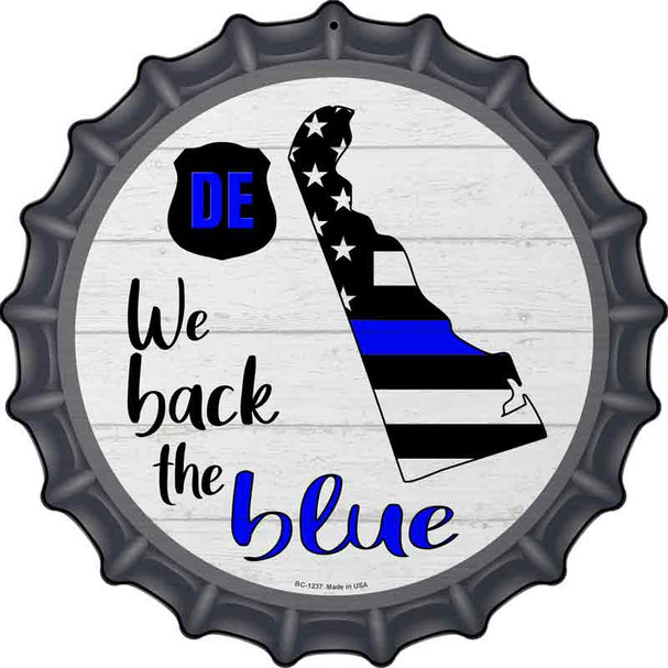 Delaware Back The Blue Wholesale Novelty Metal Bottle Cap Sign