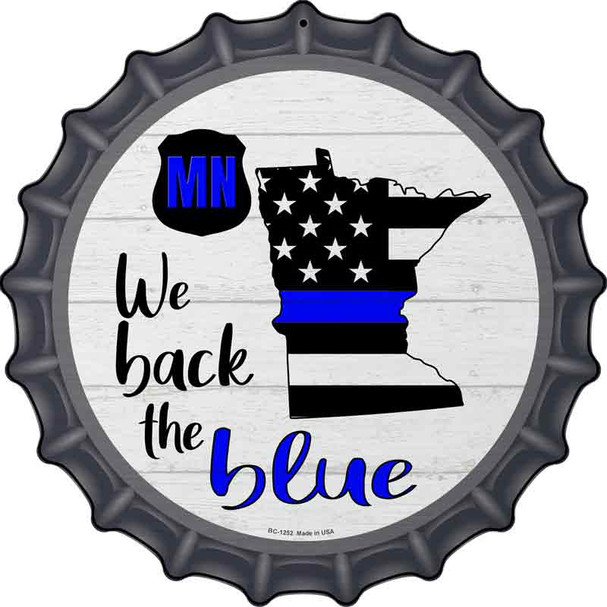 Minnesota Back The Blue Wholesale Novelty Metal Bottle Cap Sign