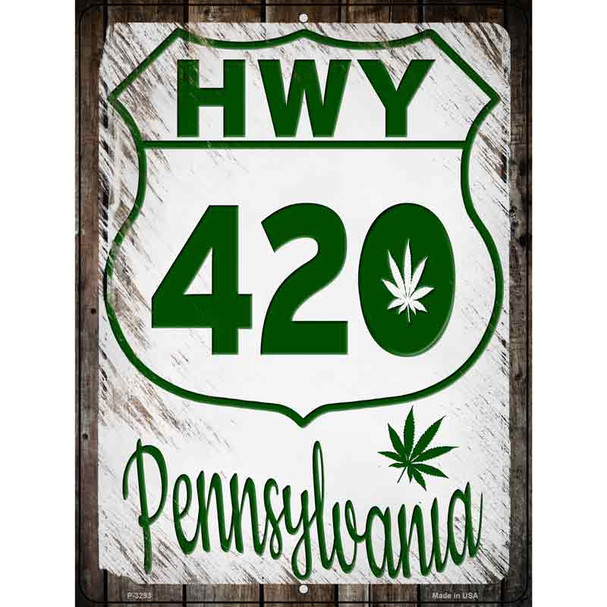 HWY 420 Pennsylvania Wholesale Novelty Metal Parking Sign