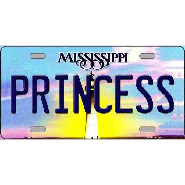 Princess Mississippi Novelty Wholesale Metal License Plate