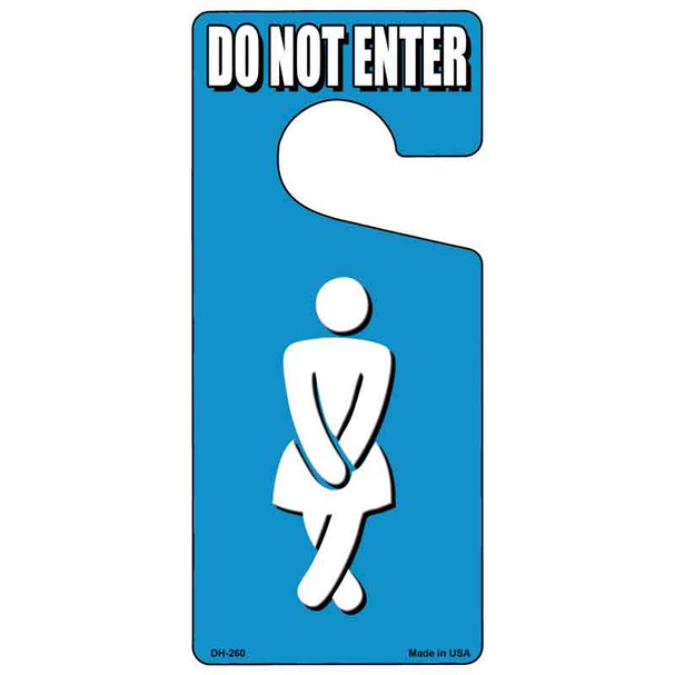 Womens Bathroom Do Not Enter Wholesale Novelty Metal Door Hanger DH-260