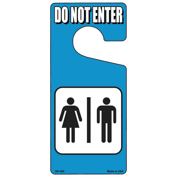 Neutral Bathroom Do Not Enter Wholesale Novelty Metal Door Hanger DH-262