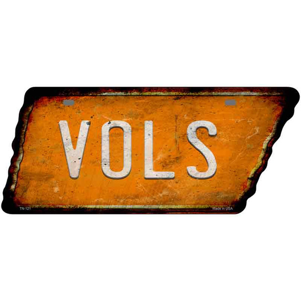 Vols Wholesale Novelty Rusty Effect Metal Tennessee License Plate Tag