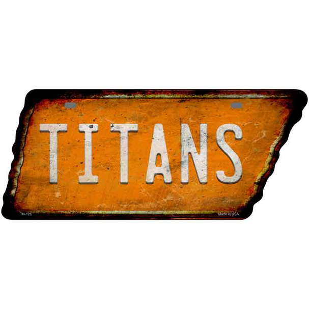 Titans Wholesale Novelty Rusty Effect Metal Tennessee License Plate Tag